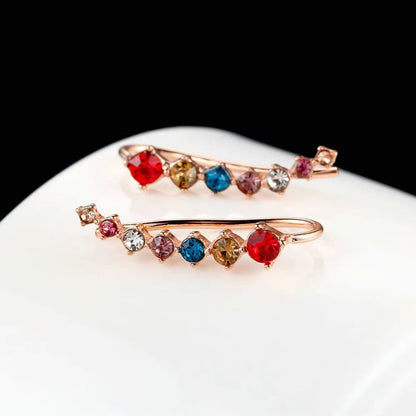 RoséLuxe™ Zircon Drop Hook Earrings – Pure Elegance in Every Sparkle