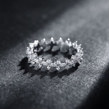 EternaGlow™ 925 Sterling Silver Rhombus CZ Stackable Rings – Sparkle, Stack, Shine