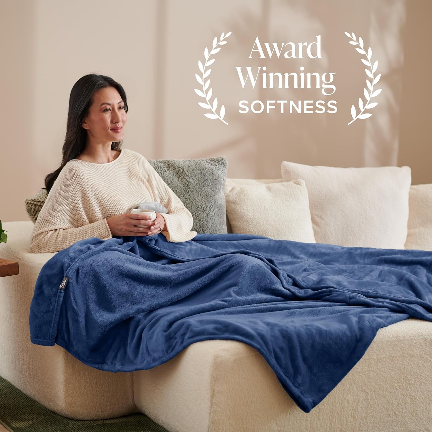 Microplush Fleece Blanket - King Blanket - Dark Blue - Lightweight Soft Blanket for Bed, Sofa, Couch, Camping, and Travel - Ultra Soft Warm Blanket (King, Dark Blue)