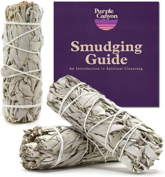 White Sage Bundles - 3 Pack - Sage Smudge Stick for Home Cleansing Incense Healing Meditation and California Smudge Sticks Rituals - 4 Inch
