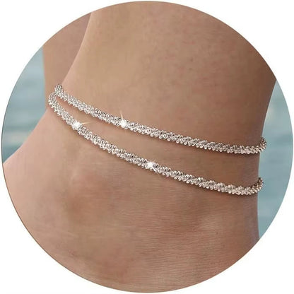 Minimalist Double Chain Anklet